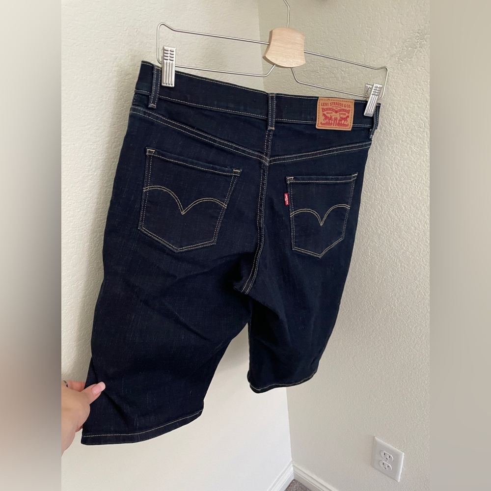 Levi’s classic Bermuda shorts dark wash navy blue size 27 - Picture 5 of 11